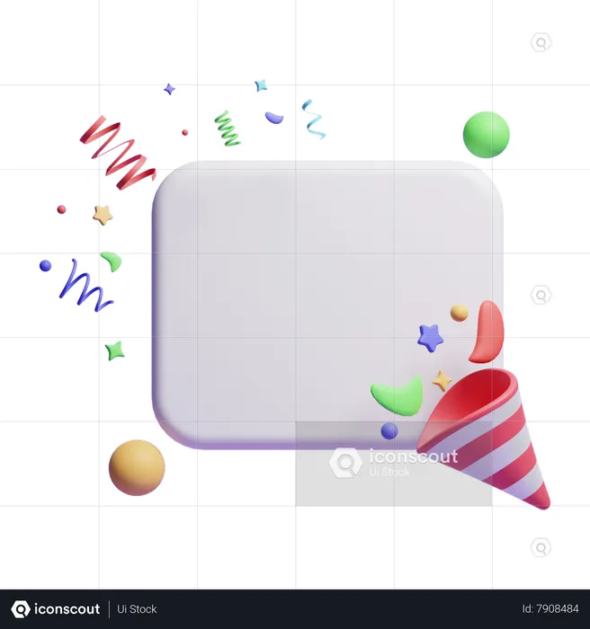 Tablero de confeti  3D Icon