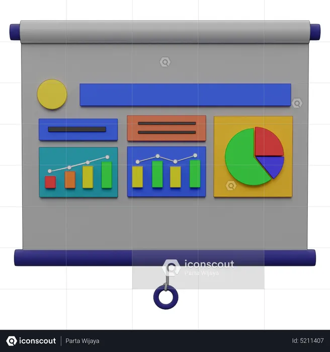Tablero de presentación  3D Icon
