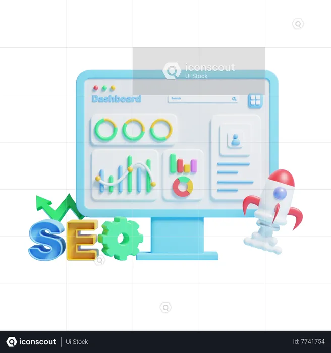 Tablero de SEO  3D Icon