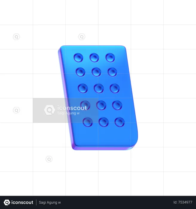 Tablet Abstract Shape  3D Icon