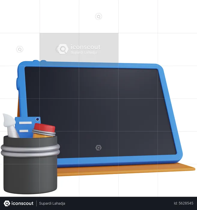 Tablet And Pencil Holder  3D Icon