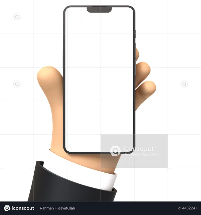 Tablet Touch Hand Gesture  3D Illustration