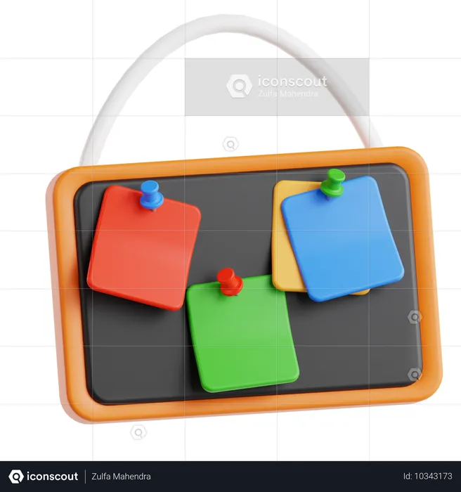 Tablón de anuncios  3D Icon