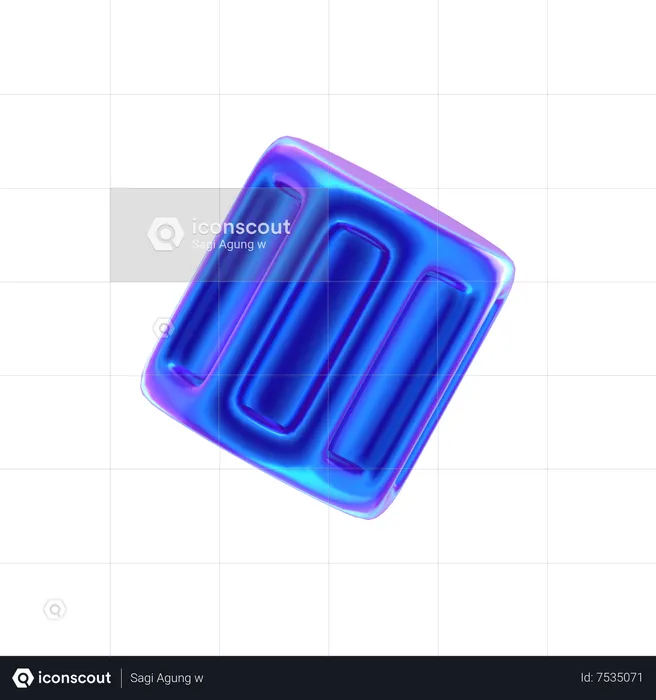 Forme abstraite de tabouret  3D Icon