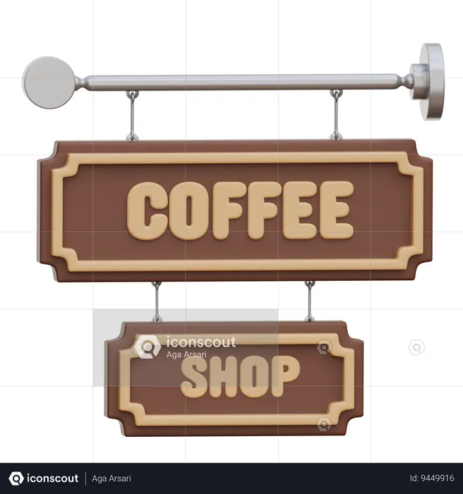 Placa de café  3D Icon