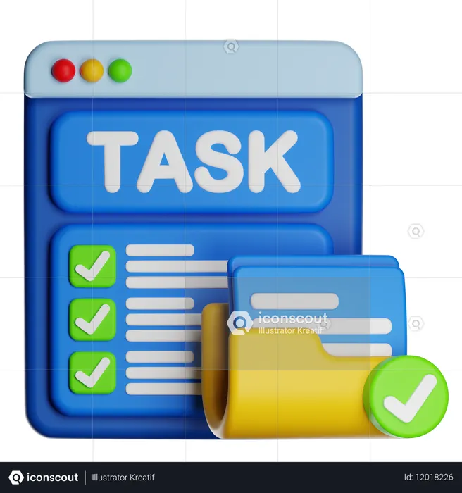 Tâche accomplie  3D Icon
