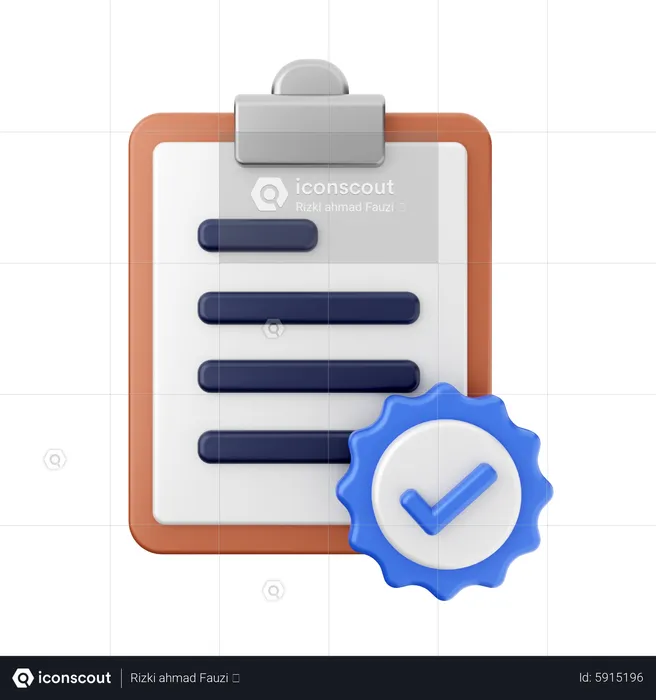 Tâches vérifiées  3D Icon