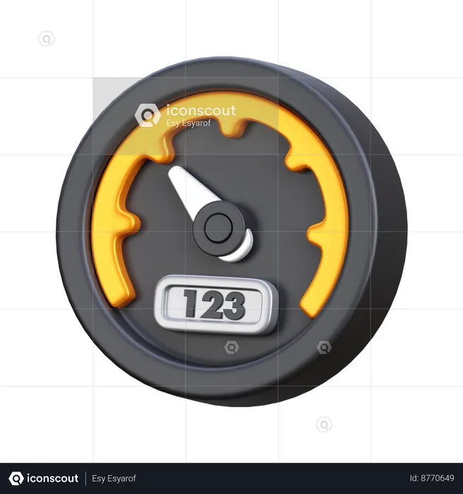 Tachometer  3D Icon
