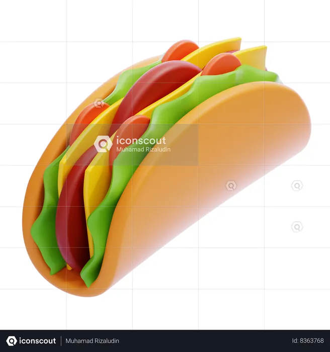 Taco  3D Icon