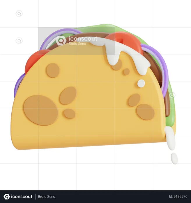 Taco  3D Icon