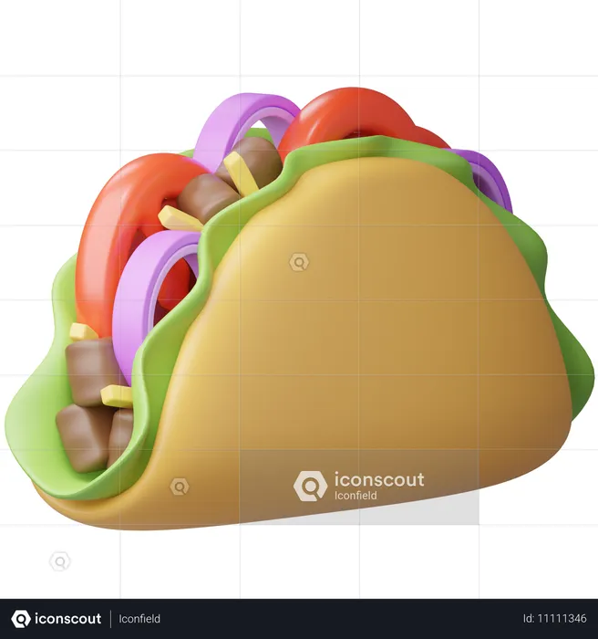 Taco  3D Icon