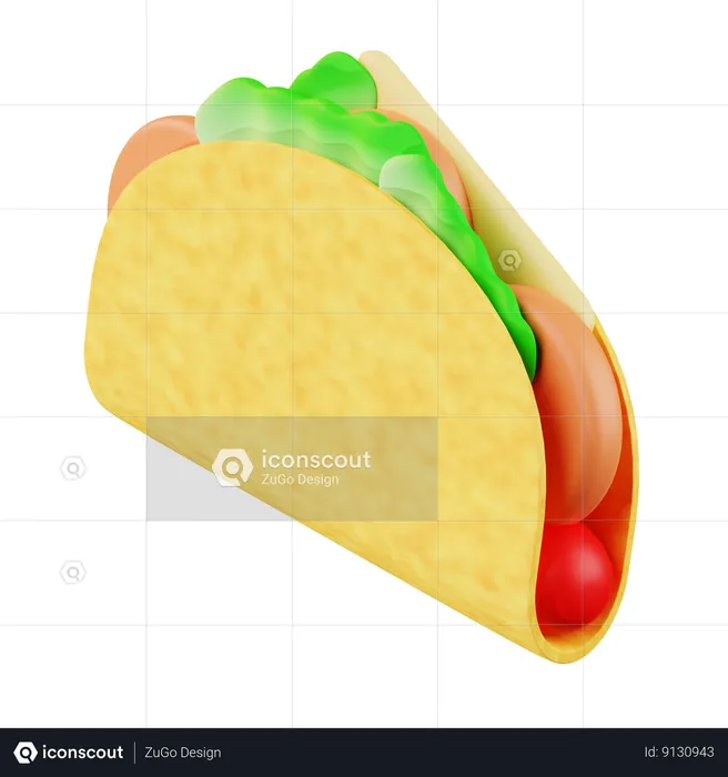 Taco  3D Icon