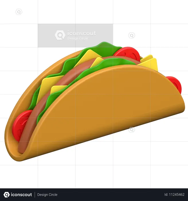 Taco  3D Icon