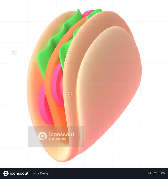 Taco  3D Icon