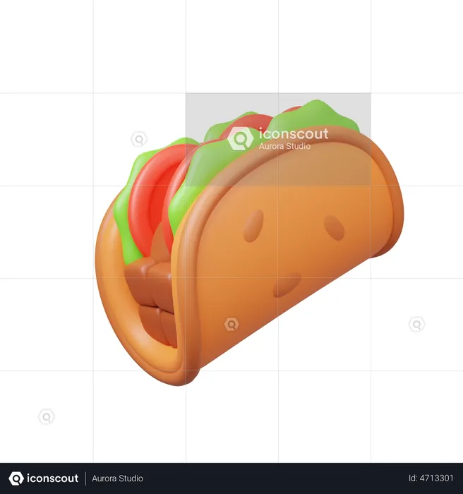 Taco  3D Illustration