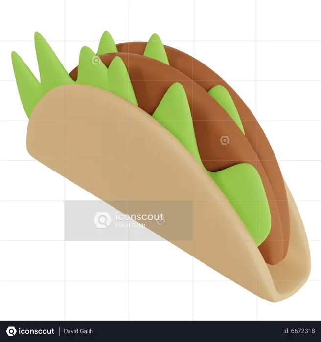 Taco  3D Icon