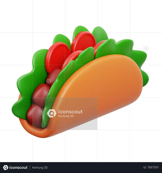 Taco  3D Icon