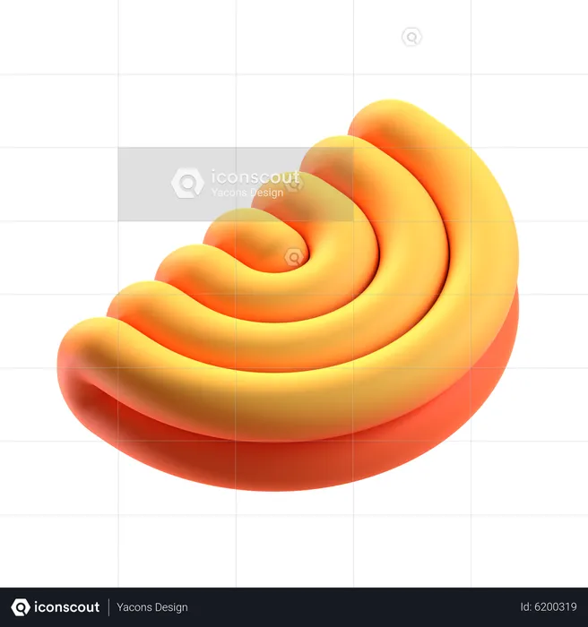 Taco Abstract Shape  3D Icon