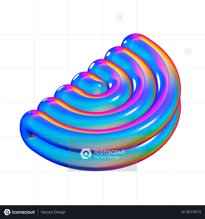 Forma abstrata de taco  3D Icon