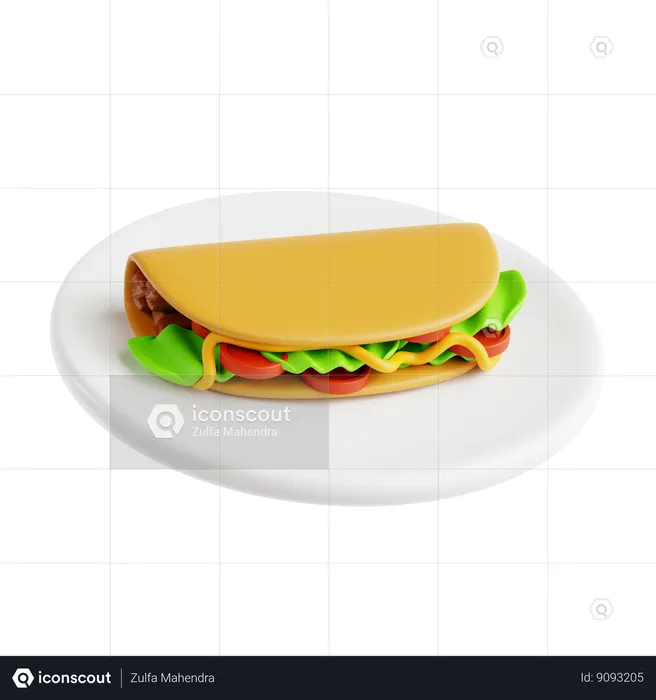 Tacos  3D Icon