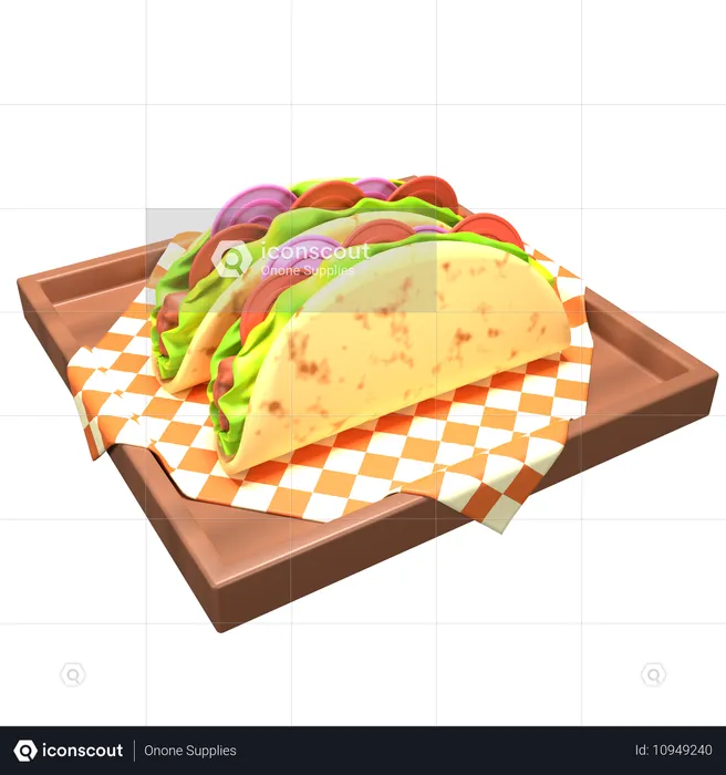 Tacos  3D Icon