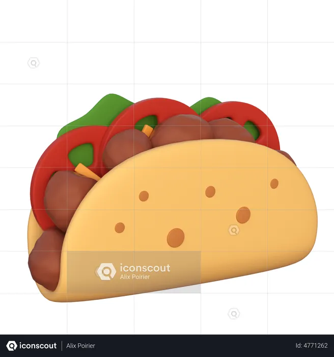 Tacos  3D Icon