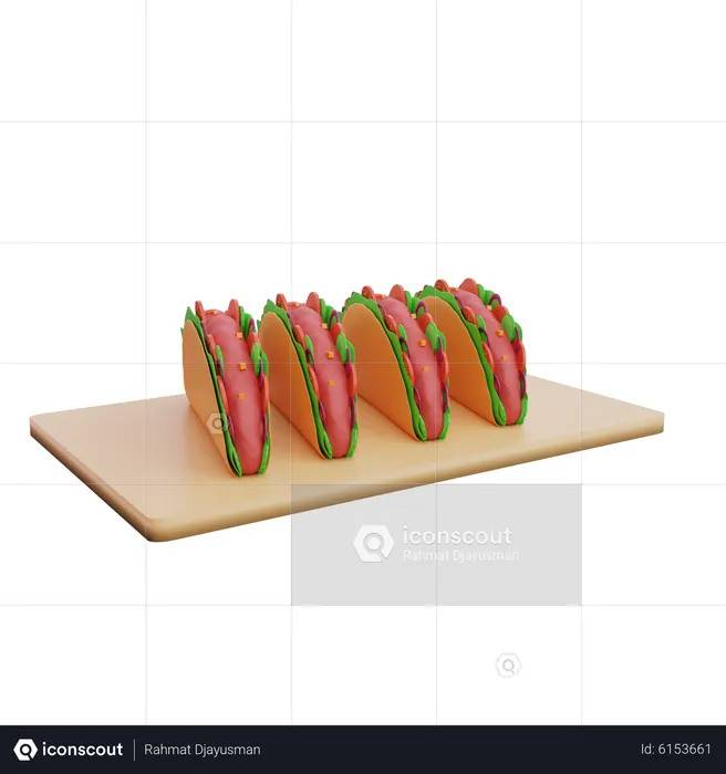 Tacos Plate  3D Icon