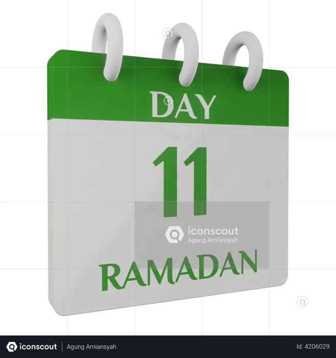 Tag 11 Ramadan  3D Illustration