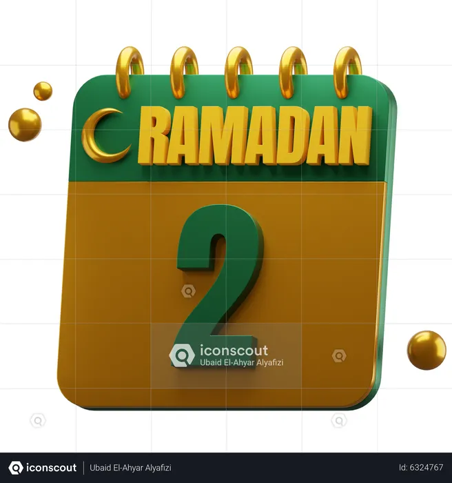 Tag 2 Ramadan  3D Icon