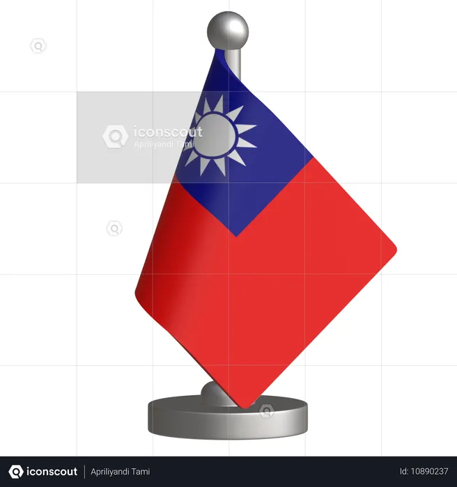 Bandeira de mesa de taiwan  3D Icon