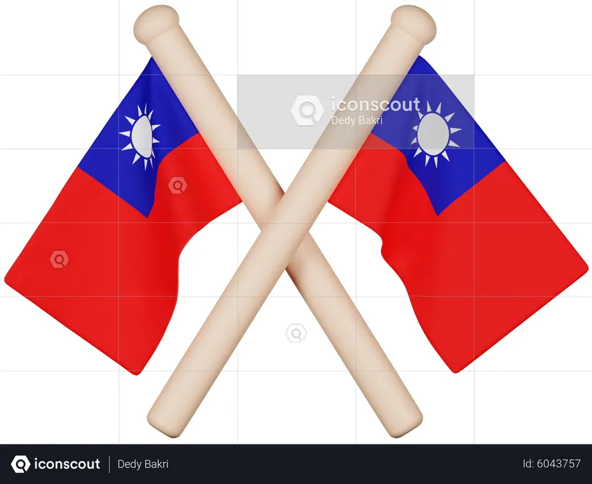 Taiwan Flag Flag 3D Icon