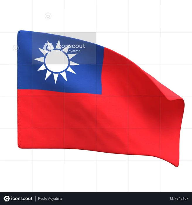 Taiwan Flag Flag 3D Icon