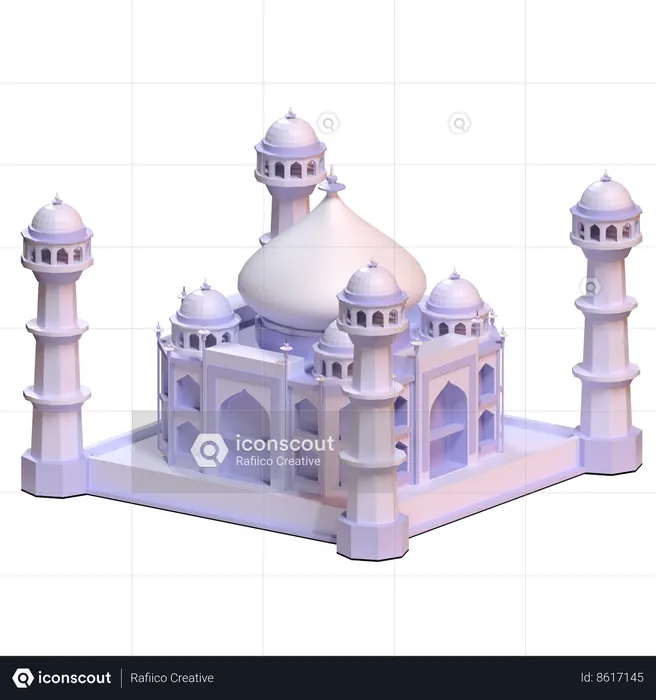 Taj Mahal  3D Icon