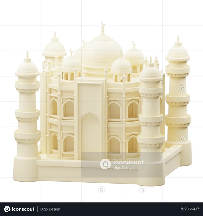 Taj Mahal  3D Icon