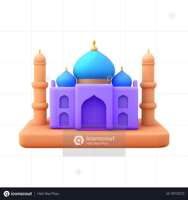 Taj Mahal  3D Icon