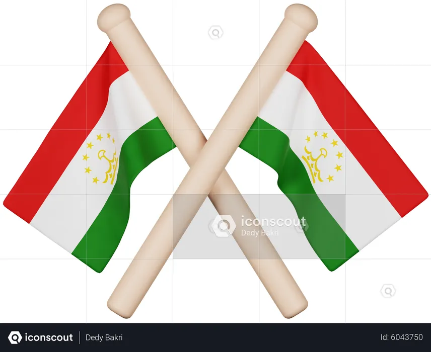 Tajikistan Flag Flag 3D Icon