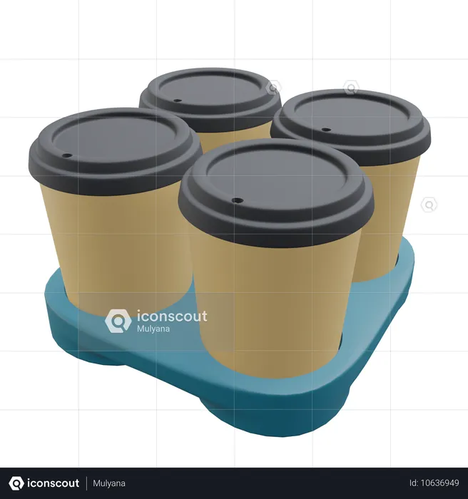 コーヒーを持ち帰り  3D Icon