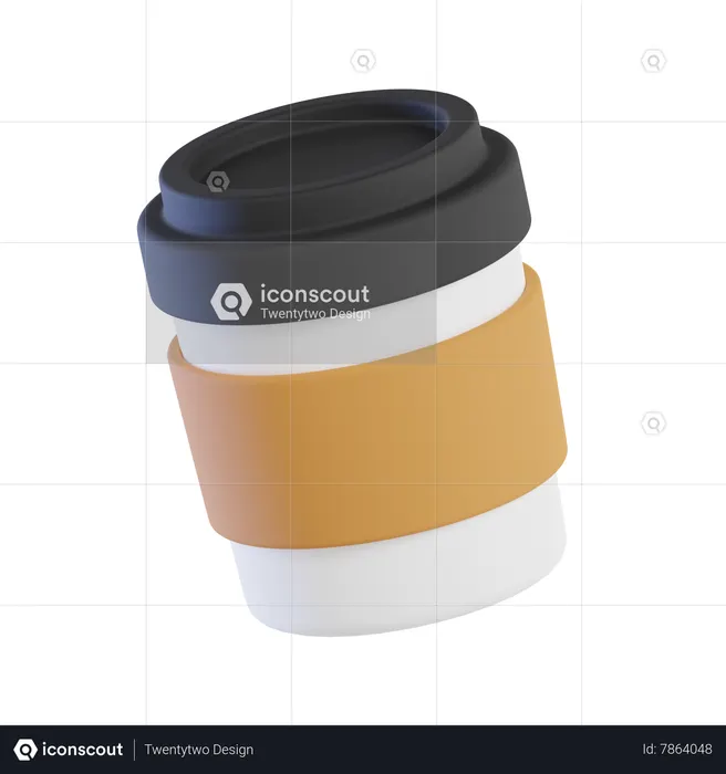 Take Away Coffee  3D Icon