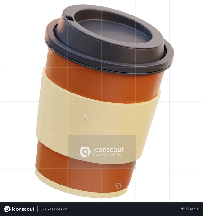 Take Away Coffee  3D Icon