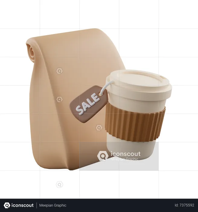 Take Away Coffee  3D Icon