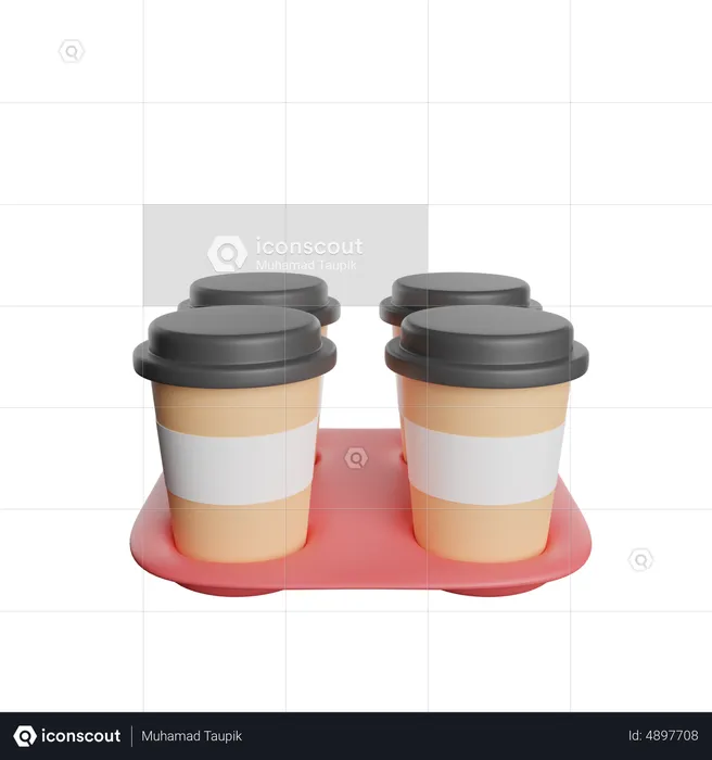 Take Away Cups  3D Icon