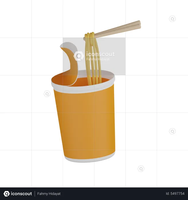 Take Away Noodle  3D Icon