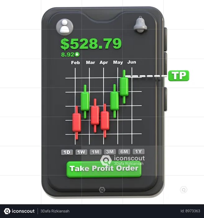 Take Profit Order  3D Icon