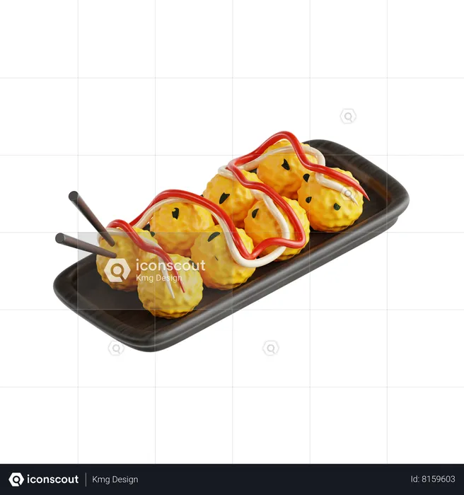 Takoyaki  3D Icon