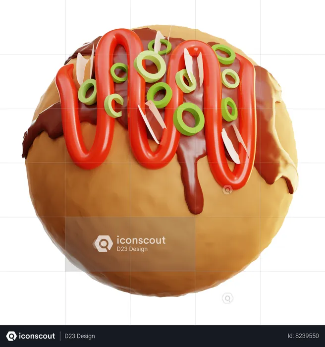 Takoyaki  3D Icon