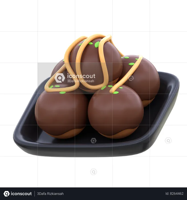 Takoyaki  3D Icon