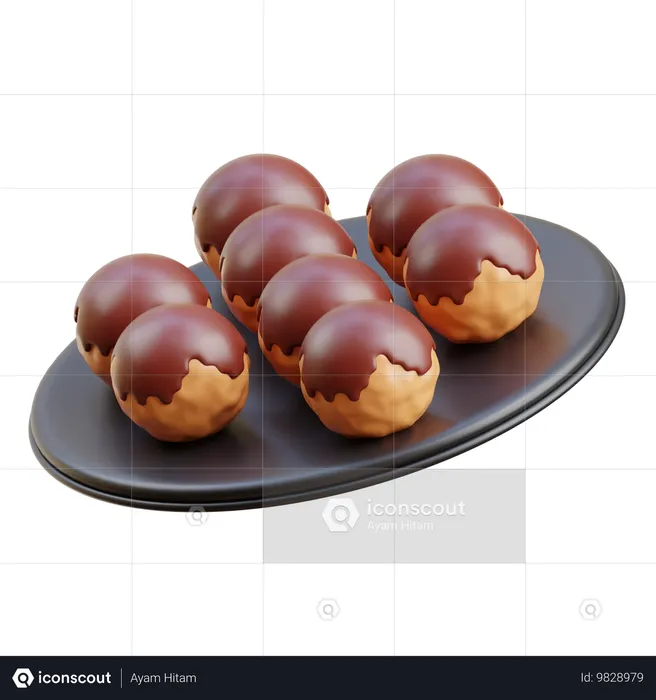 Takoyaki  3D Icon