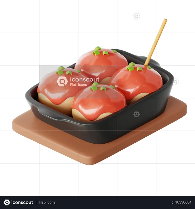 Takoyaki  3D Icon