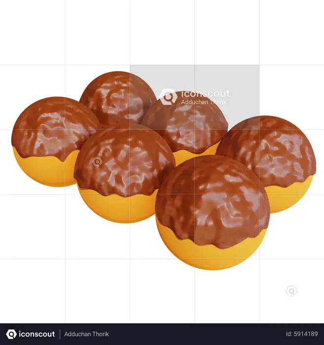 Takoyaki  3D Icon