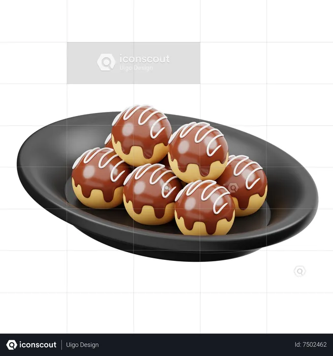 Takoyaki  3D Icon